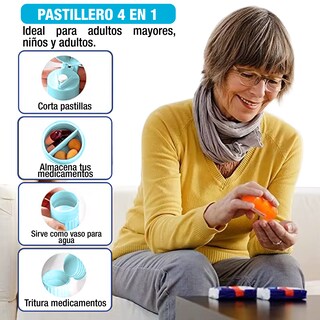 Foto 5 | Foto 5 | Triturador con Cortador Azul para Pastillas y Vitaminas