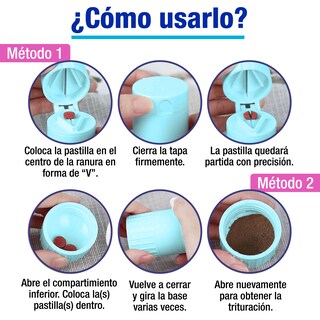 Foto 6 | Foto 6 | Triturador con Cortador Azul para Pastillas y Vitaminas