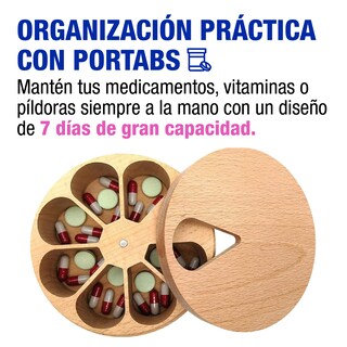 Foto 3 | Foto 3 | Pastillero Organizador Semanal Para Pastillas De Madera