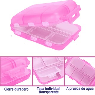 Foto 5 | Foto 5 | Pastillero Diario con División Rosa Mini Maleta