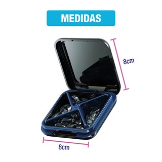 Foto 6 | Foto 6 | Pastillero Organizador de Medicamentos 4 Tomas Diarias color Negro