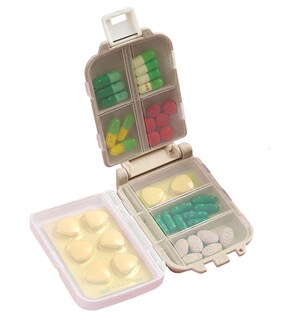 Foto 2 | Foto 2 | Pastillero Diario con División Beige Mini Maleta