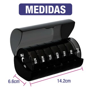 Foto 7 | Foto 7 | Pastillero Organizador Semanal 7 Días 2 Tomas Día Y Noche