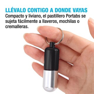 Foto 6 | Foto 6 | Pastillero Grande Llavero Metálico Negro Hermético de Aluminio