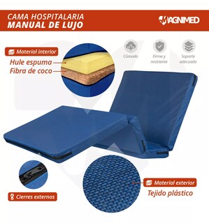 Foto 5 | Foto 5 | Cama De Hospital Manual De Lujo Con Barandales, Porta Suero Y Mesa Para Alimentos | Acero Inoxidable, Soporta Hasta 150 Kg
