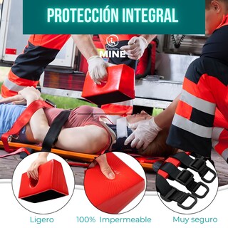 Foto 4 | Foto 4 | Inmovilizador Craneal SC-PA2 Rojo Impermeable para Camilla