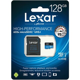 Foto 1 | Foto 1 | Tarjeta de Memoria 128gb 633x Microsdhc / Microsdxc U High Performance Uhs-i con Adaptador Sd Lexar