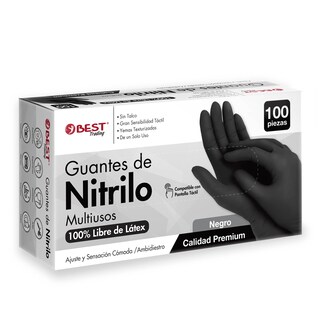 Foto 1 | Foto 1 | Best Trading 100 Guantes De Nitrilo Color Negro: Libres De Látex, Ajuste Perfecto Sin Polvo, Tecnología Touchscreen
