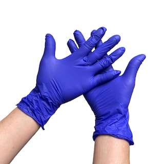 Foto 2 | Foto 2 | Guantes Desechables De Nitrilo Para Examen Azul Cobalto Caja Dispensadora Con 100 Guantes Uniseal