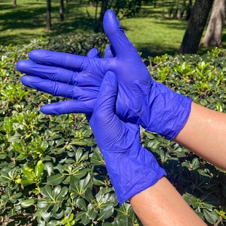 Foto 3 | Foto 3 | Guantes Desechables De Nitrilo Para Examen Azul Cobalto Caja Dispensadora Con 100 Guantes Uniseal