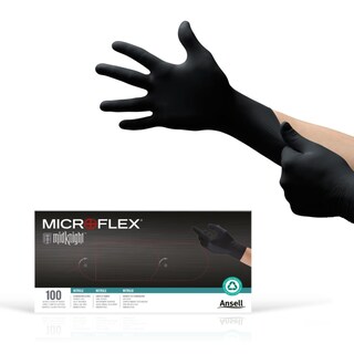 Foto 1 | Foto 1 | Guantes Desechables De Nitrilo Ansell Microflex Midknight Mk-296 - Venta Internacional.