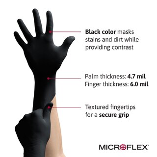 Foto 2 | Foto 2 | Guantes Desechables De Nitrilo Ansell Microflex Midknight Mk-296 - Venta Internacional.