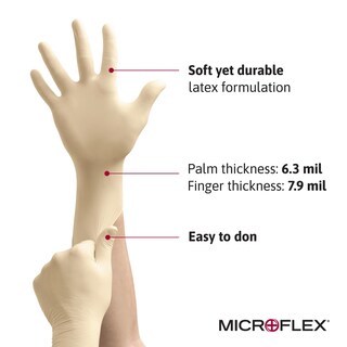Foto 2 | Foto 2 | Guantes Desechables De Látex Ansell Microflex Diamond Grip Xl - Venta Internacional.