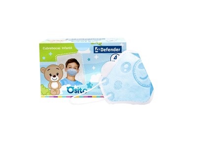 Foto 1 | Foto 1 | Set de 25pz de Cubrebocas para Niños Oso color Azul