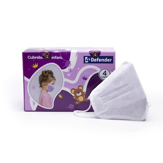 Foto 1 | Foto 1 | Cubrebocas Mascarilla Infantil 4 Defender color Rosa Caja con 25 Piezas