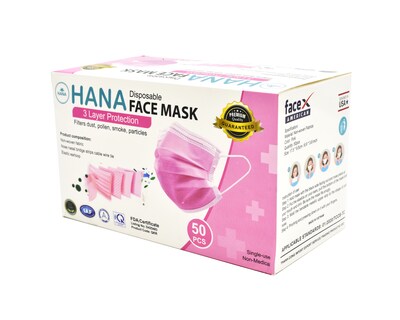 Foto 1 | Foto 1 | Cubrebocas HANAsis color Rosa con 4 Capas