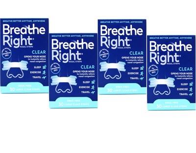 Foto 1 | Foto 1 | Tiras Nasales Breathe Right, Transparentes, Grandes, Para Piel Sensible (120 Tiras) - Venta Internacional.