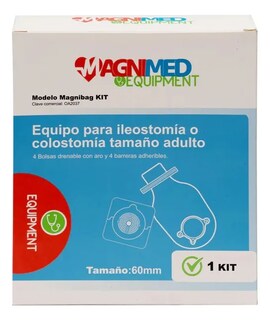Foto 1 | Foto 1 | Kit Equipo Para Ileostomía O Colostomía Para Adulto | Incluye 4 Bolsas Drenables Con Aro Y 4 Barreras Adheribles