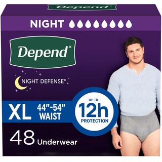 Foto 1 | Foto 1 | Ropa Interior Para Adultos Para Incontinencia Depend Night Defense Para Hombre Xl 48u - Venta Internacional.
