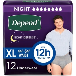 Foto 1 | Foto 1 | Ropa Interior Para Adultos Para Incontinencia Depend Night Defense Para Hombre Xl 12 - Venta Internacional.
