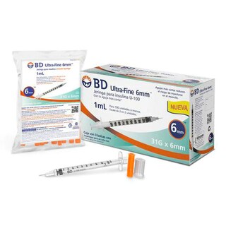 Foto 3 | Foto 3 | Jeringa para Insulina BD Ultra Fine 1 Ml 31g x 6mm 30 Piezas