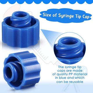 Foto 3 | Foto 3 | Tapones Con Punta De Jeringa Tenare 300 Unidades Conector Luer Azul - Venta Internacional.