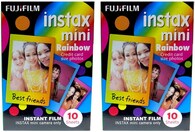Película Fujifilm Instax Mini Instant Rainbow, 20 Hojas - Venta Internacional.