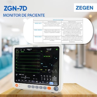 Foto 7 | Foto 7 | Monitor de Signos Vitales de Paciente Zegen Zgn-7d 12 Pulgadas