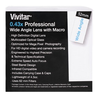 Foto 5 | Foto 5 | Lente Gran Angular Vivitar 4.3 X Clear Photography 52 Mm - Venta Internacional.