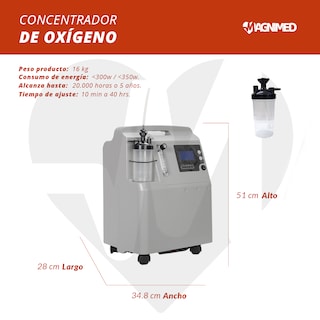 Foto 7 | Foto 7 | Concentrador de Oxígeno 5 Litros Medical Compacto Grado Hospitalario