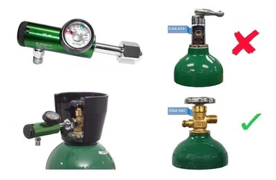 Foto 2 | Foto 2 | Regulador Para Oxigeno Con Canula 2 M Y Vaso Humificador