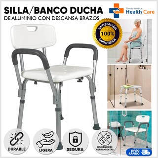 Foto 2 | Foto 2 | Silla para Ducha con Descansabrazos para Adulto con Ajuste Altura