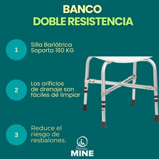 Foto 6 | Foto 6 | Silla De Baño Bariátrica Para Sobrepeso Reforzada| 180kg Capacidad