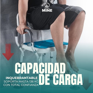 Foto 2 | Foto 2 | Silla Para Baño Adulto Mayor Con Almohadilla | Brazos Y Respaldo Desmontables