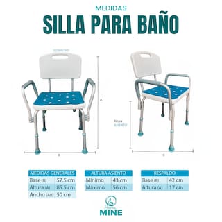 Foto 4 | Foto 4 | Silla Para Baño Adulto Mayor Con Almohadilla | Brazos Y Respaldo Desmontables
