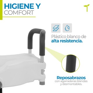 Foto 5 | Foto 5 | Elevador Para Inodoro Con Pasamanos Desmontables, Diseño Ergonómico Y Seguro, Color Gris, Soporta 130 Kg