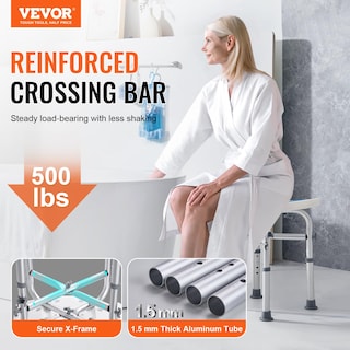 Foto 2 | Foto 2 | Silla De Ducha Vevor, Altura Ajustable, 500 Libras, Para Personas Mayores - Venta Internacional.