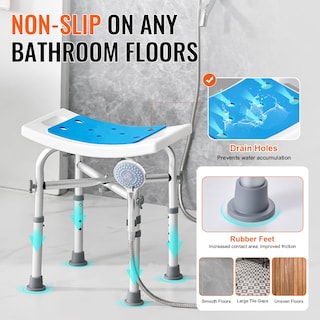Foto 3 | Foto 3 | Silla De Ducha Vevor, Altura Ajustable, 500 Libras, Para Personas Mayores - Venta Internacional.
