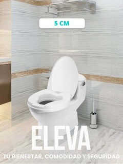 Foto 2 | Foto 2 | Aumento Asiento para Baño con Tapa SC Super Confort SC-674 color Blanco Elevación 5 CM Silla para Adulto Mayor