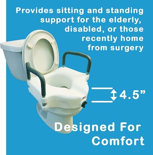 Foto 4 | Foto 4 | Elevador De Asiento De Inodoro Carex E-z Lock Con Asas De 11,4 Cm A 4,5 Pulgadas - Venta Internacional.