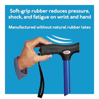 Foto 4 | Foto 4 | Bastón De Senderismo Carex Health Brands Soft Grip Ajustable En Altura - Venta Internacional.