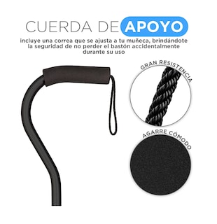 Foto 5 | Foto 5 | Baston Para Caminar De 4 Apoyos Color Negro