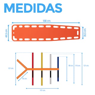 Foto 2 | Foto 2 | Onof Holdmedset Kit De Inmovilizacion Camilla Rigida Traslado Medico