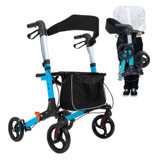 Foto 1 | Foto 1 | Andadera Rollator Plegable De Lujo | Ligera, Compacta, Frenos De Seguridad Con Sistema De Bloqueo Y Bolsa De Almacenamiento