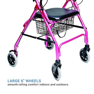 Foto 3 | Foto 3 | Rollator Lumex Walkabout Lite, Ligero, 6,6 Kg, Con Asiento, Color Rosa - Venta Internacional.