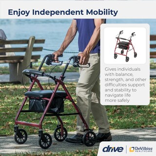 Foto 2 | Foto 2 | Rollator Drive Medical De Aluminio Plegable Con Respaldo - Venta Internacional.
