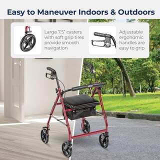Foto 3 | Foto 3 | Rollator Drive Medical De Aluminio Plegable Con Respaldo - Venta Internacional.