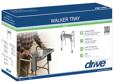 Foto 4 | Foto 4 | Walker Tray Drive Medical 10125 Con Portavasos, Color Gris - Venta Internacional.