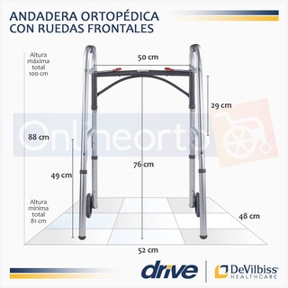 Foto 3 | Foto 3 | Walker Drive Medical Deluxe Plegable Con Ruedas De 5 Cm - Venta Internacional.