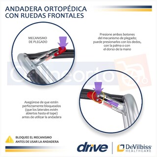 Foto 4 | Foto 4 | Walker Drive Medical Deluxe Plegable Con Ruedas De 5 Cm - Venta Internacional.